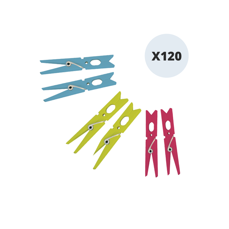 spirella Lot de 120 pinces à linge plastique MSV