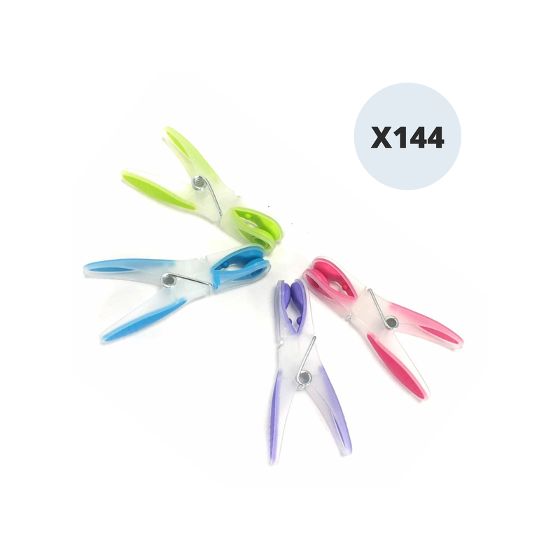 spirella Lot de 144 pinces à linge bi-matière MSV