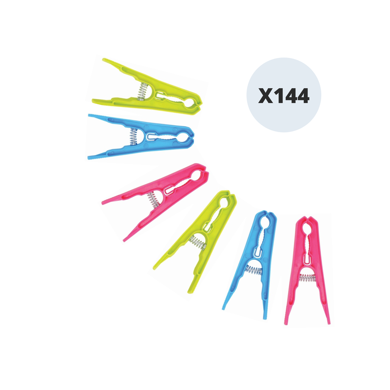spirella Lot de 144 pinces à linge plastique MSV