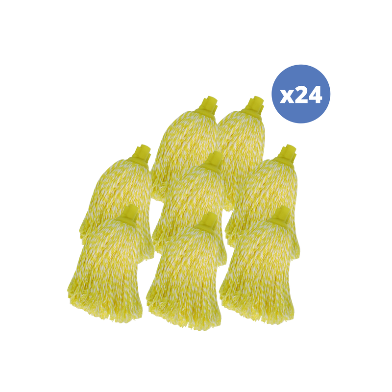 spirella Lot de 24 franges en microfibre jaune