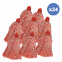 Spirella Lot De 24 Franges En Microfibre Rouge