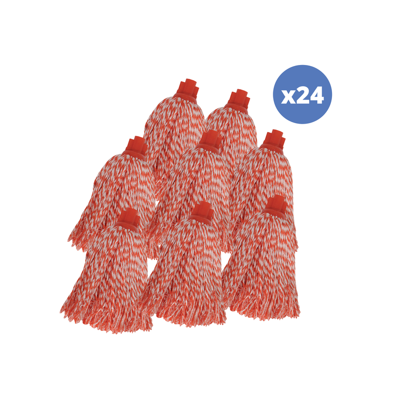 spirella Lot de 24 franges en microfibre rouge