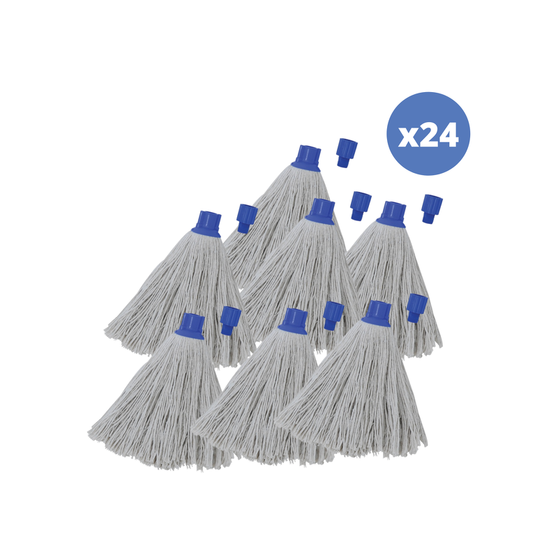 spirella Lot de 24 franges en viscose bleu