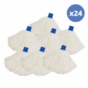 Spirella Lot De 24 Franges Microfibre Blanc 150g
