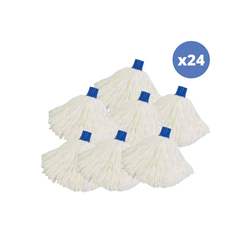 spirella Lot de 24 franges microfibre blanc 150g