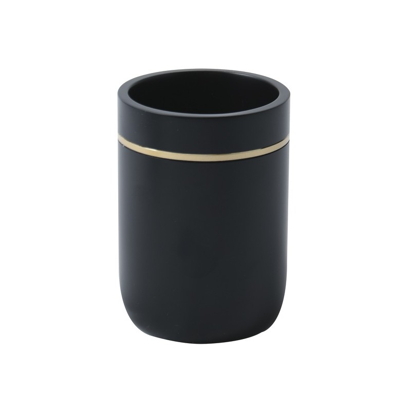 Spirella Spirella Lot De 3 Accessoires De Salle De Bain BLY Noir & Doré