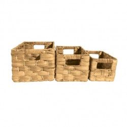 Spirella Lot De 3 Paniers En Jacinthe D'eau MSV