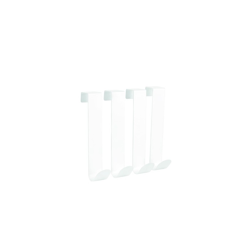 spirella Lot de 4 crochets Blanc mat KESSY MSV