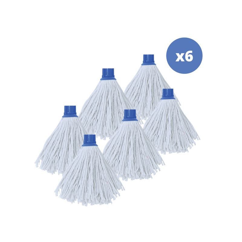 spirella Lot de 6 franges en coton blanc 150g