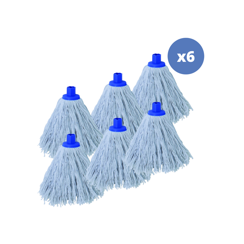 spirella Lot de 6 franges en coton blanc 220g