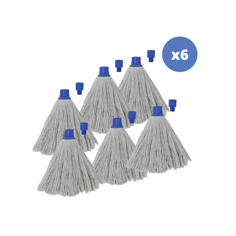 spirella Lot de 6 franges en coton blanc 220g