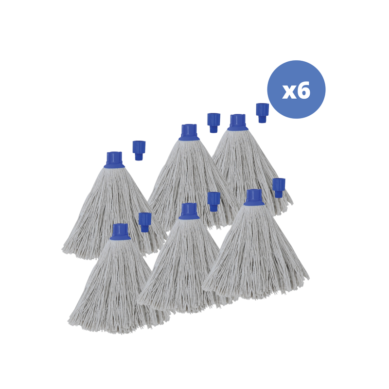 spirella Lot de 6 franges en coton blanc 250g