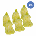 Spirella Lot De 6 Franges En Microfibre Jaune