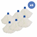 Spirella Lot De 6 Franges Microfibre Blanc 150g