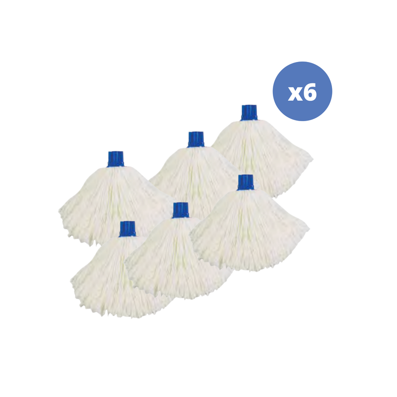 spirella Lot de 6 franges microfibre blanc 150g