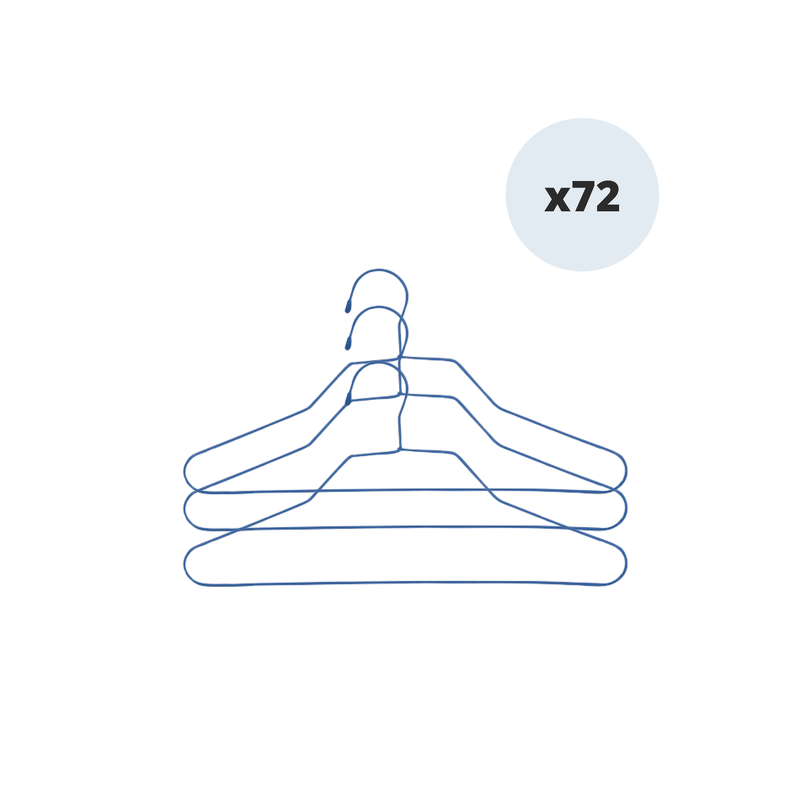 spirella Lot de 72 cintres en métal plastifiés MSV
