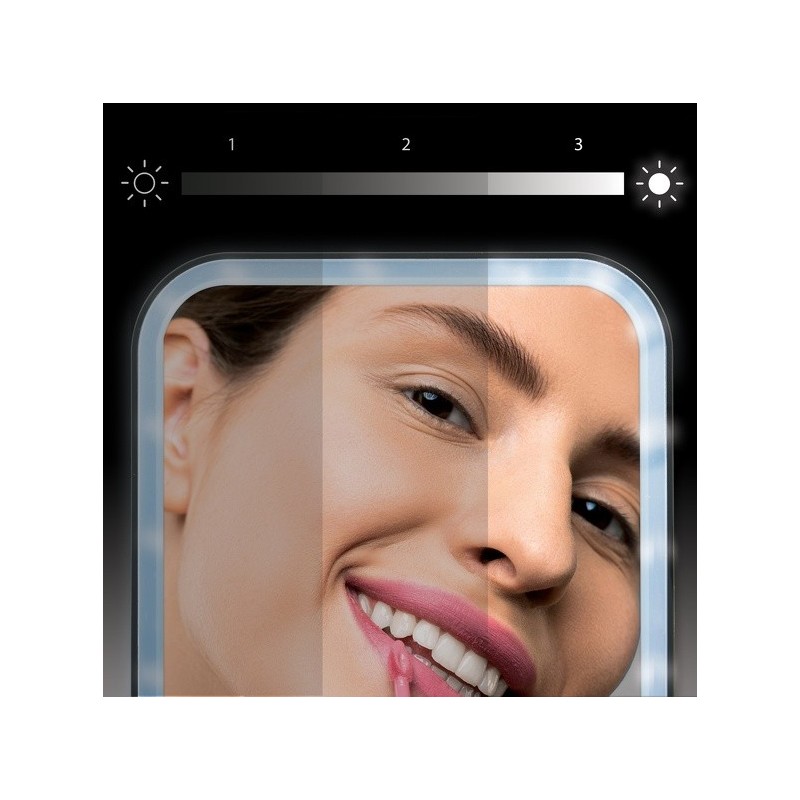 Spirella Miroir Lumineux à  Led ANIA Noir Mat MSV