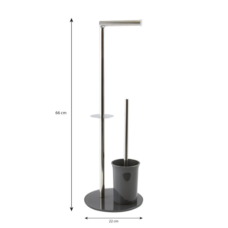 Spirella MSV Combiné Wc Inox & Verre Gris