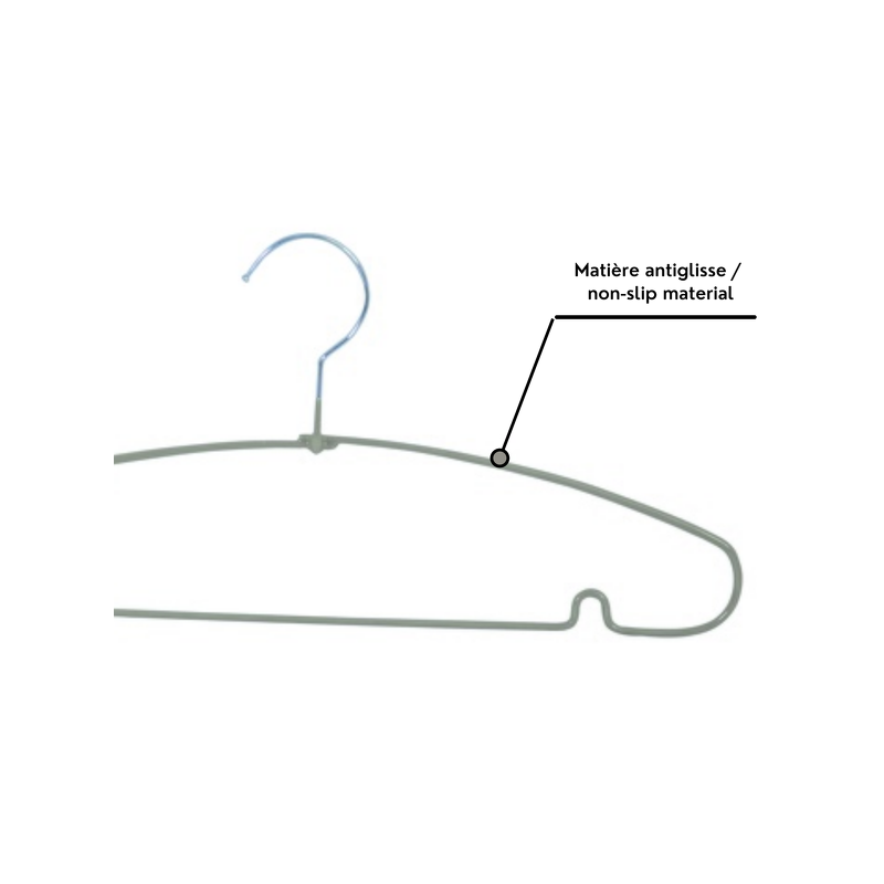 Spirella MSV Lot 40 Cintres Metal Plastifies Taupe