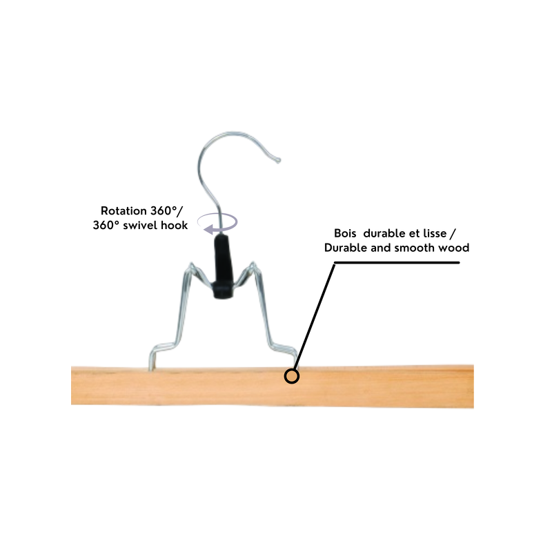 Spirella MSV Lot De 12 Cintres Pour Pantalons