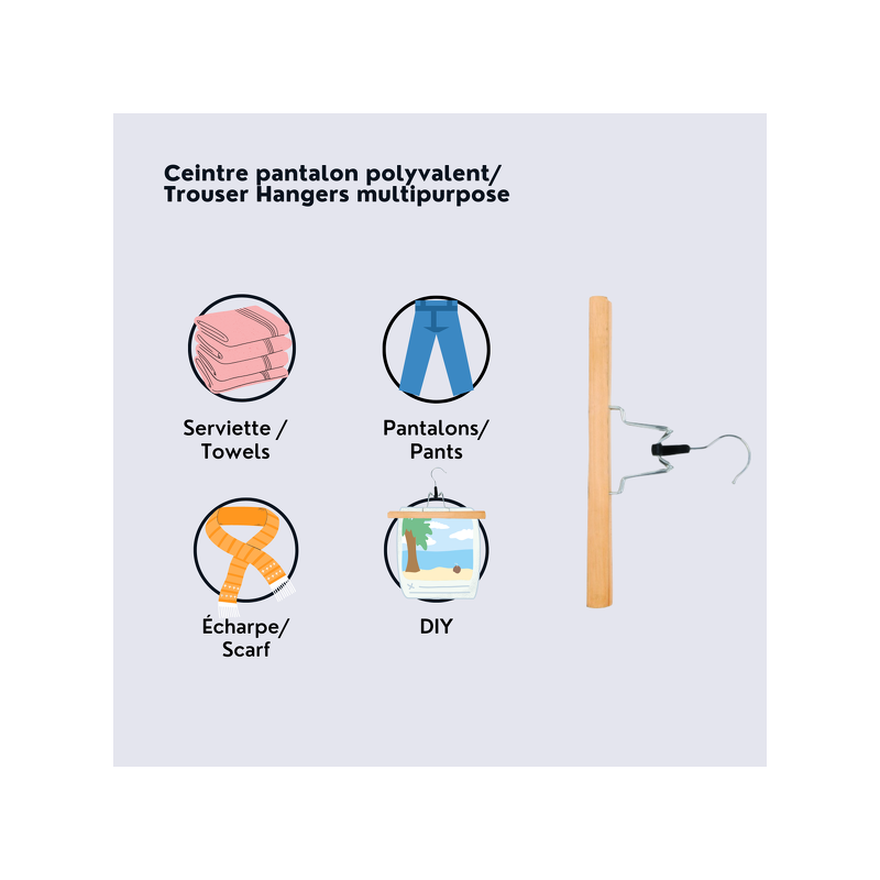 Spirella MSV Lot De 12 Cintres Pour Pantalons