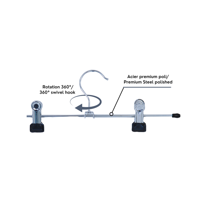 Spirella MSV Lot De 36 Cintres Metal Avec Pinces