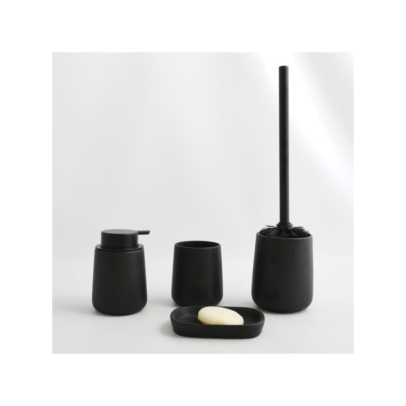 Spirella MSV Porte Savon Céramique MAONIE Noir Mat