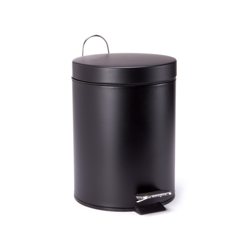 spirella MSV Poubelle à  pédale Acier 3L Noir Mat