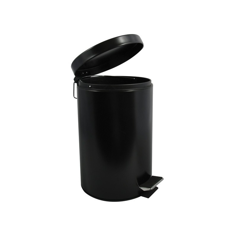Spirella MSV Poubelle à  Pédale Inox 12L Noir