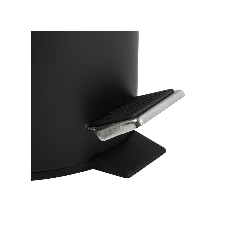 Spirella MSV Poubelle à  Pédale Inox 12L Noir