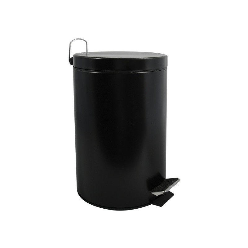 spirella MSV Poubelle à pédale Inox 12L Noir