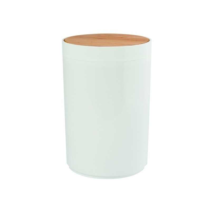 spirella MSV Poubelle PP & Bambou OSLO 5L Blanc