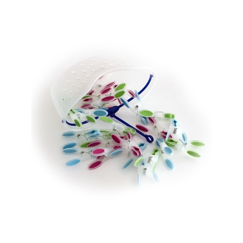 Spirella Panier X24 Pinces à  Linge Bi-matiere MSV