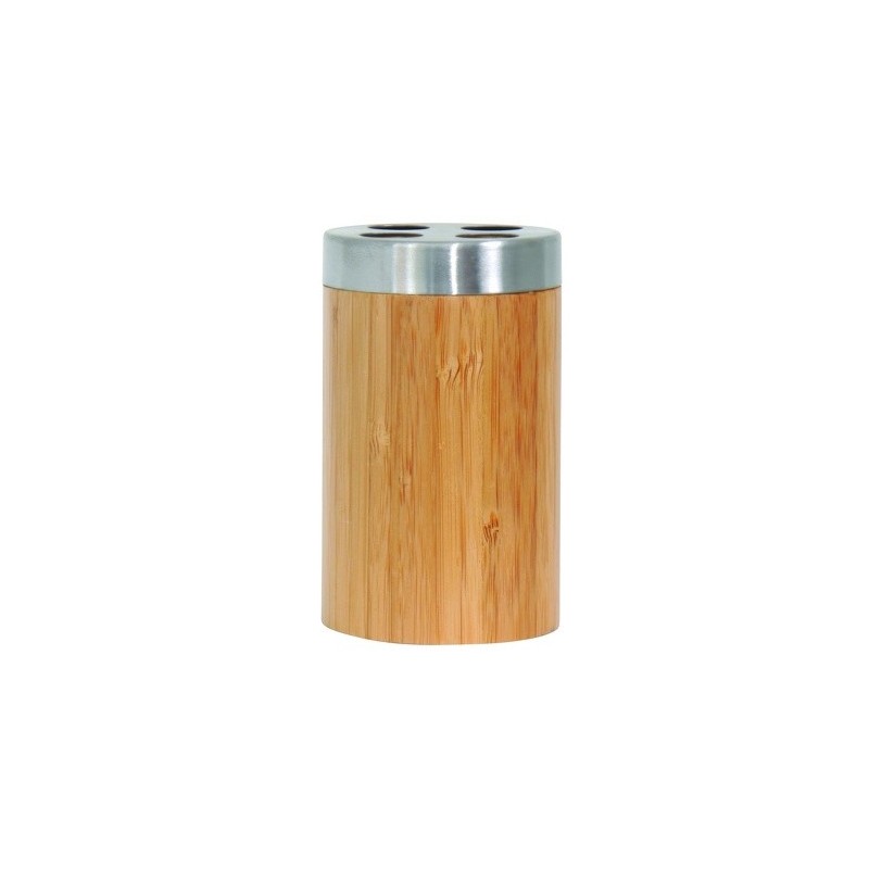 spirella Porte Brosse à  dents Bambou & Inox MSV