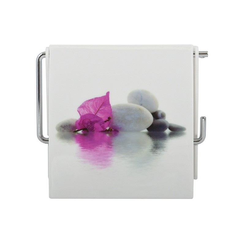 Spirella Porte Rouleau Papier Wc Mural Fleurs MSV