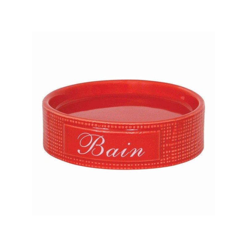 spirella Porte Savon Céramique DINAN Rouge MSV
