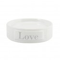 Spirella Porte Savon Céramique LOVE Blanc MSV