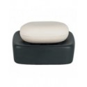 Spirella Porte Savon Céramique RETRO Noir Spirella