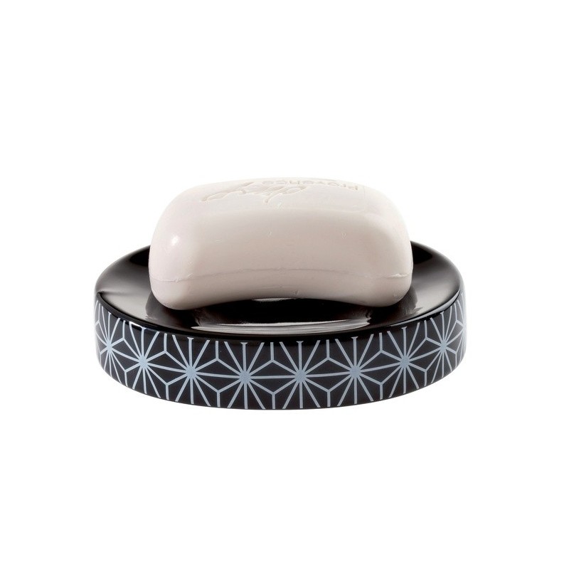 spirella Porte savon Céramique STAR Noir Spirella
