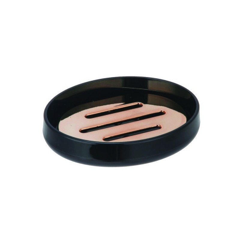 spirella Porte Savon LENA Noir et cuivré MSV