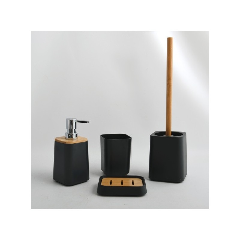 Spirella Porte Savon PS & Bambou KAMLA Noir Mat MSV