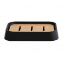 Spirella Porte Savon PS & Bambou KAMLA Noir Mat MSV