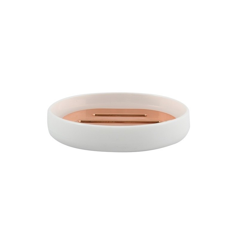 spirella Porte Savon PS PRETTY Cuivré & Blanc MSV