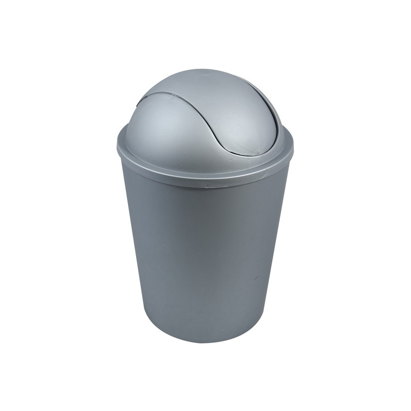 spirella Poubelle à  bascule AKO 5 5L Argent MSV