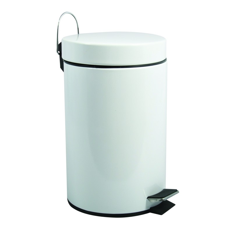 spirella Poubelle à pédale Acier 12L Blanc MSV