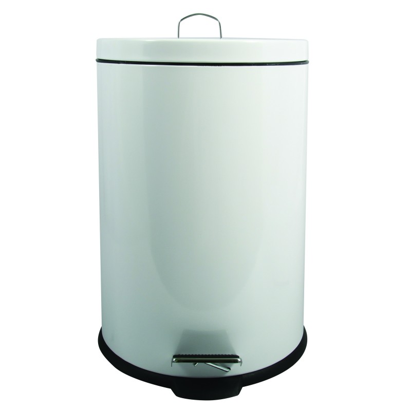 Spirella Poubelle à  Pédale Acier 20L Blanc MSV
