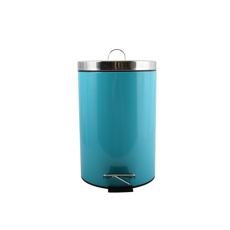 Spirella Poubelle à  Pédale Inox 12L Bleu MSV