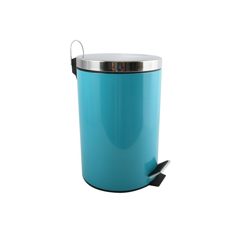 spirella Poubelle à  pédale Inox 12L Bleu MSV