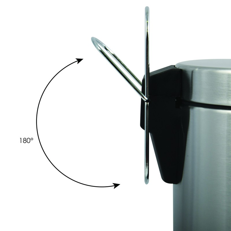 Spirella Poubelle à  Pédale Inox 12L Gris MSV