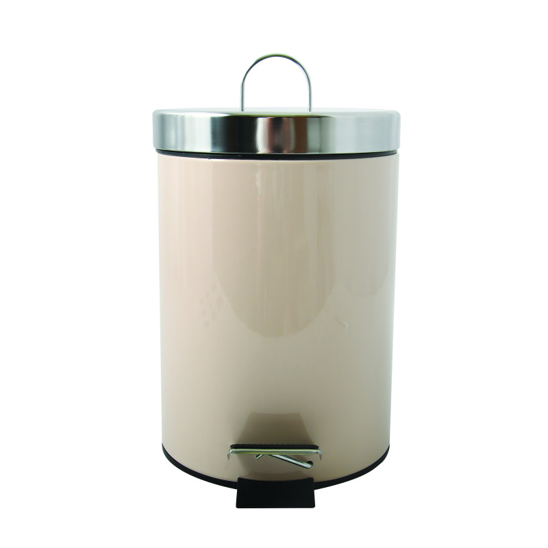 Spirella Poubelle à  Pédale Inox 3L Beige MSV